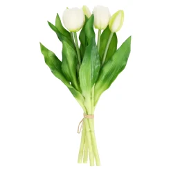 O'malley Kunstplanten En Kunstbloemen>Tulp sil touch 32 cm wit