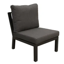 Bois le Duc Loungesets>tussenstuk Brozzi zwart + kussens