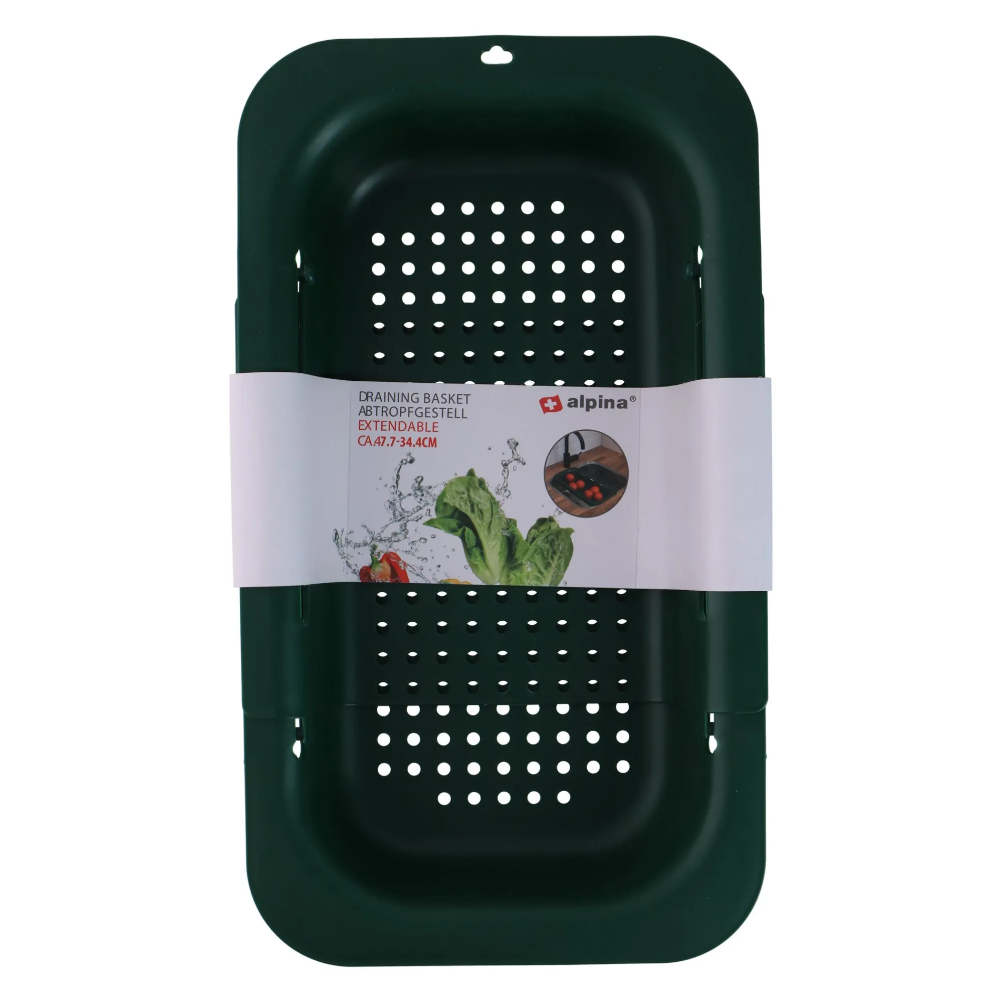 Alpina Opbergen>Uitlekmand uitschuifb assorti