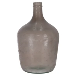 Vazen En Potten>Vaas fles glas grijs 30 x 18 cm