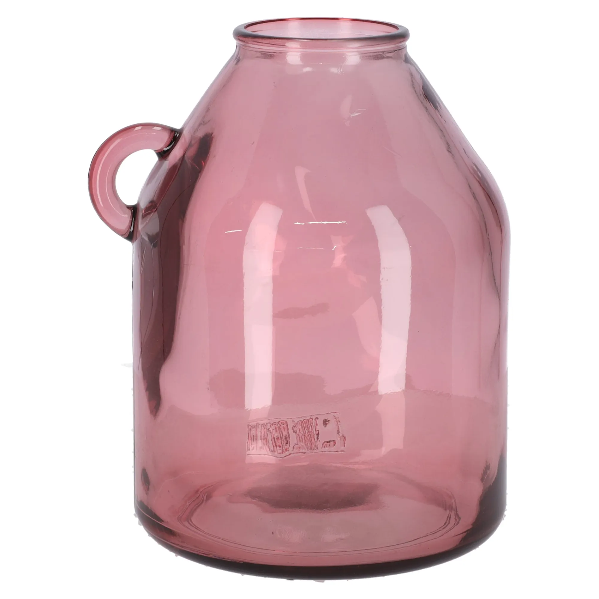 Natural Collections Vazen En Potten>Vaas glas 21 x 25 cm roze