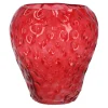 Decoris Vazen En Potten>Vaas glas aardbei 20 cm