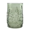 Kerstdecoratie>Vaas glas boom groen 22 cm