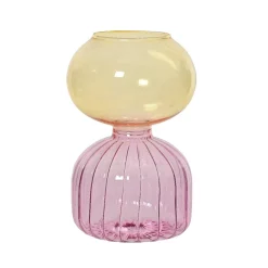 Decoris Vazen En Potten>Vaas glas multi 19 cm