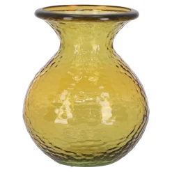 Natural Collections Vazen En Potten>Vaas glas recycle 24 cm geel