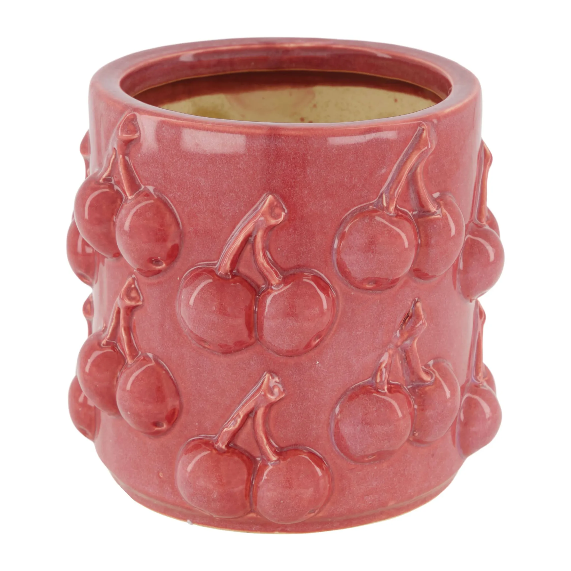 Natural Collections Vazen En Potten>Vaas kers rood 16 x 15 cm