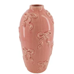 Natural Collections Vazen En Potten>Vaas strik roze 17 x 35 cm