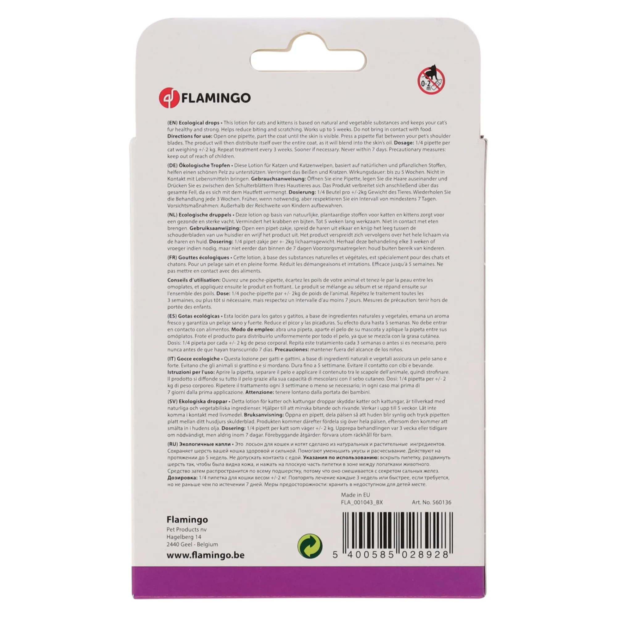 Flamingo Kattenverzorging>Verzorgingsdruppels kat eco