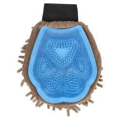 Friendly Pet Hondenverzorging>Verzorginshandschoen absorb Flava taupe/blauwe FP