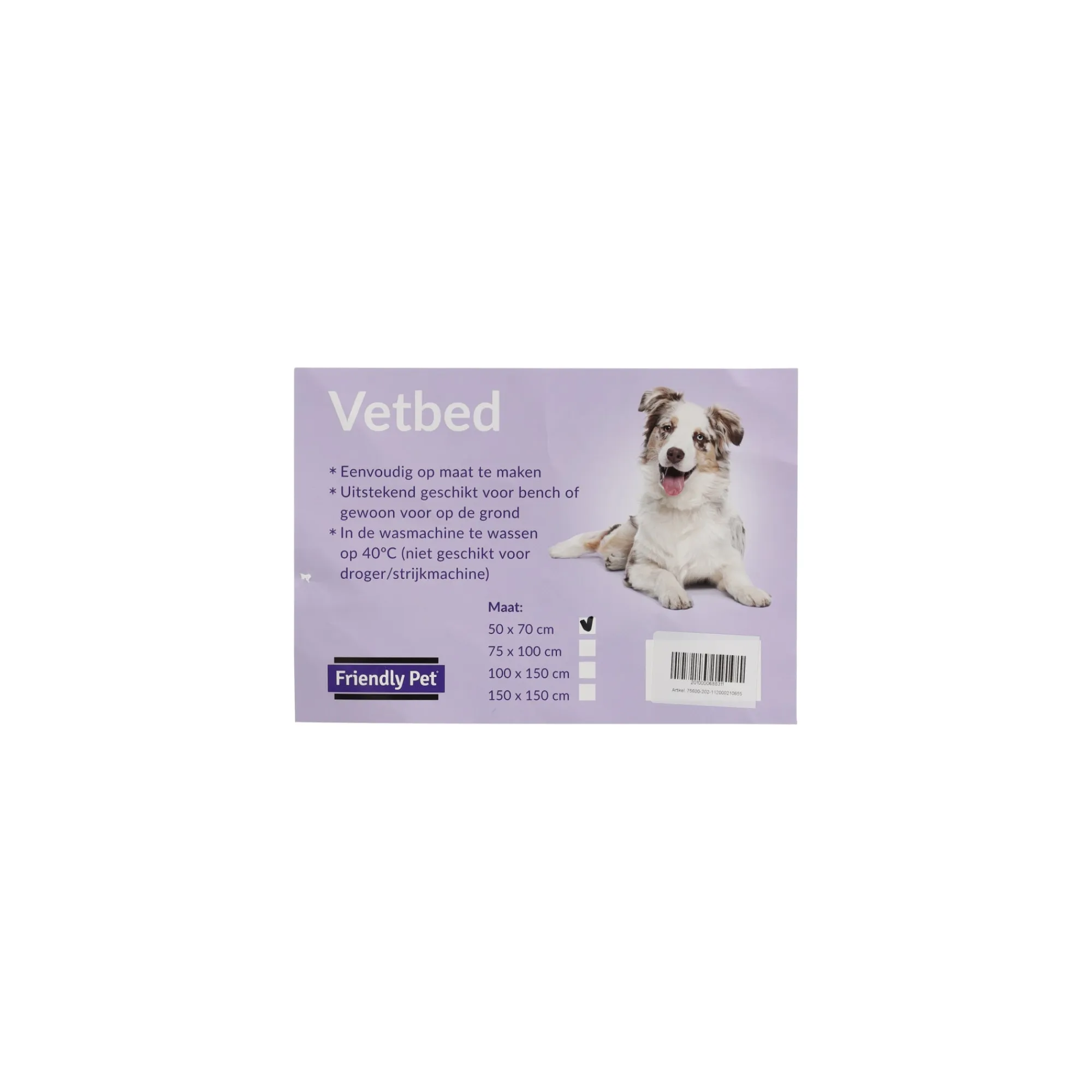 Friendly Pet Hondenmand>Vetbed 50x70cm grijs FP