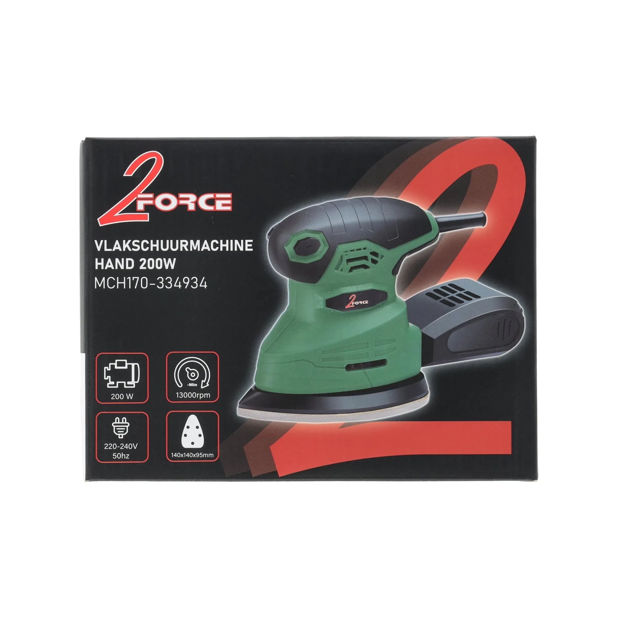 2-Force Elektrisch Gereedschap>Vlakschuurmachine hand 200W