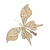 Kerstdecoratie>Vlinder 17cm winter lux goud