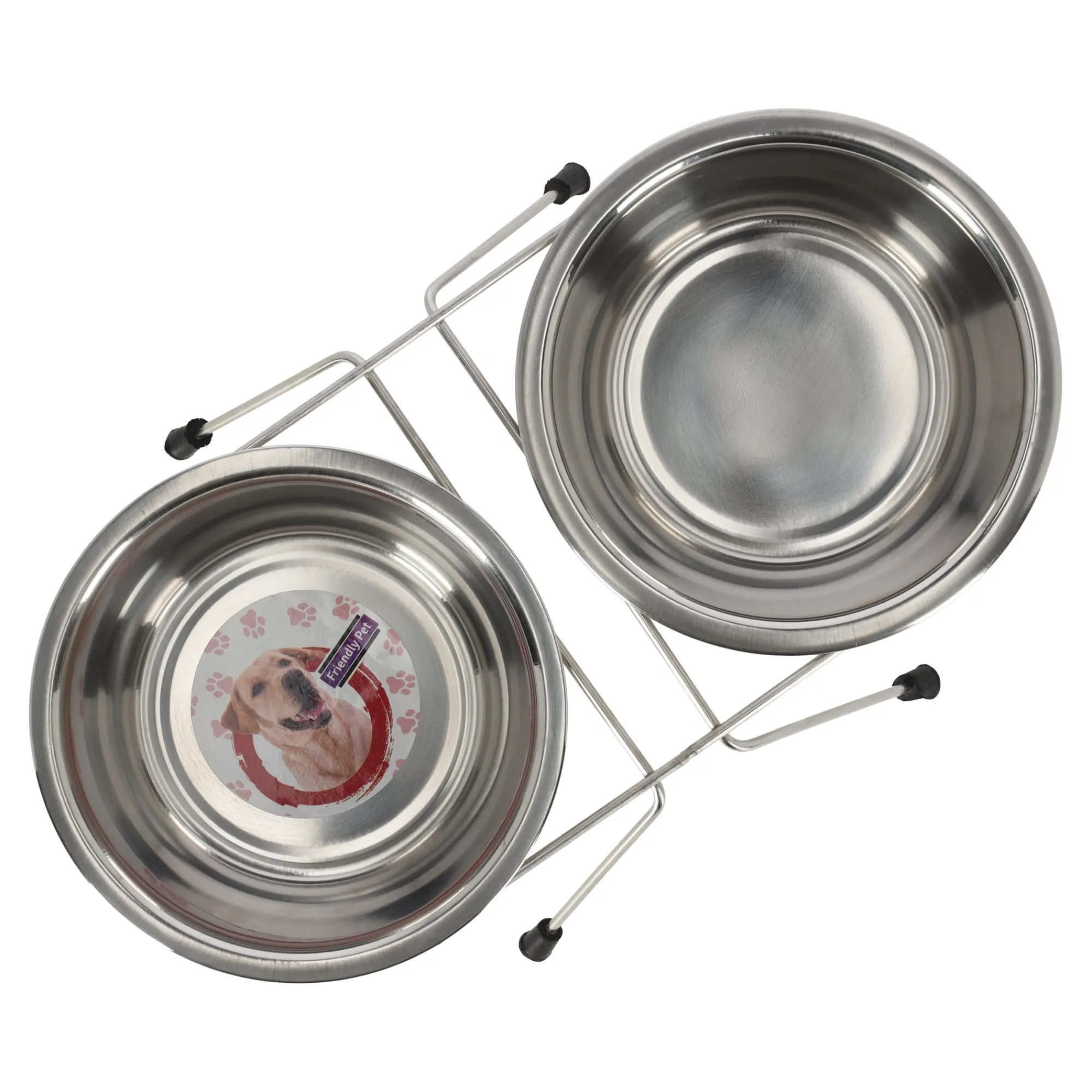 Friendly Pet Drink- En Voerbak Hond>Voederbak duo met houder 16cm