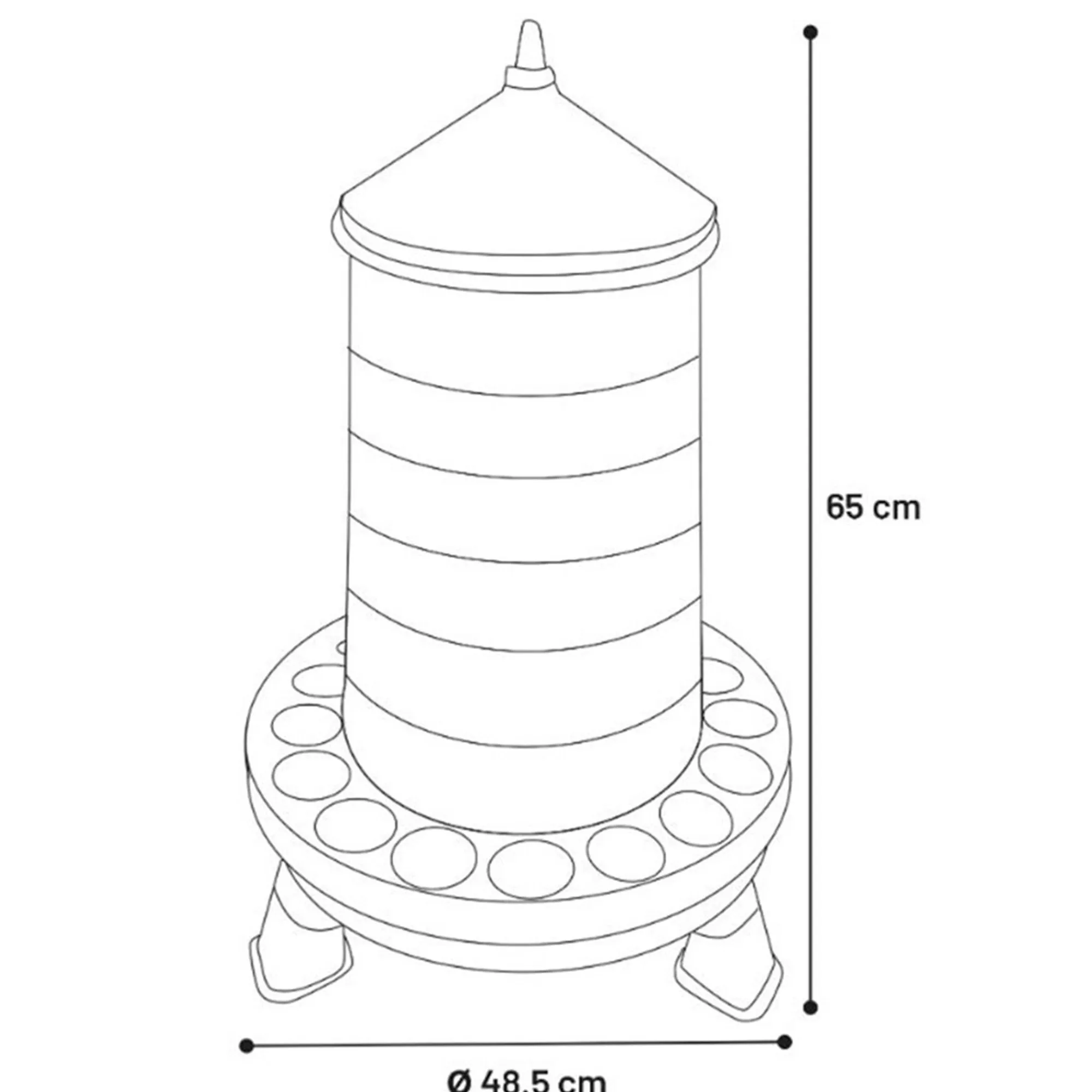 Flamingo Kip>Voederbak edna op poten 16 kg
