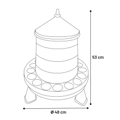Flamingo Kip>Voederbak edna op poten 12 kg