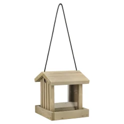 Vogelhuisjes>Voederhuis hang 18cm taupe
