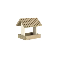 Vogelhuisjes>Voederhuis hang 23cm wit/taupe
