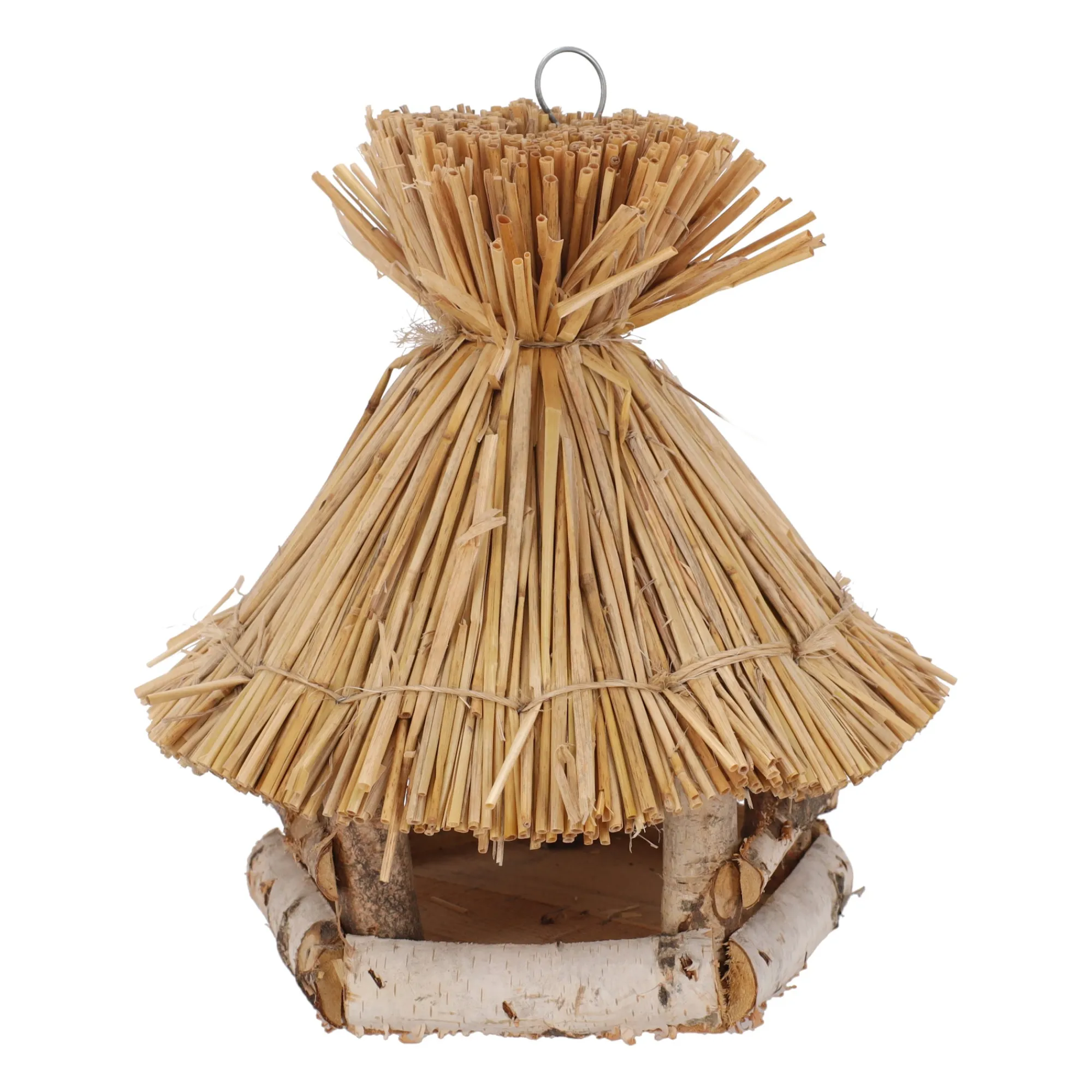 Flamingo Vogelhuisjes>Voederhuis hangend appelvink stro