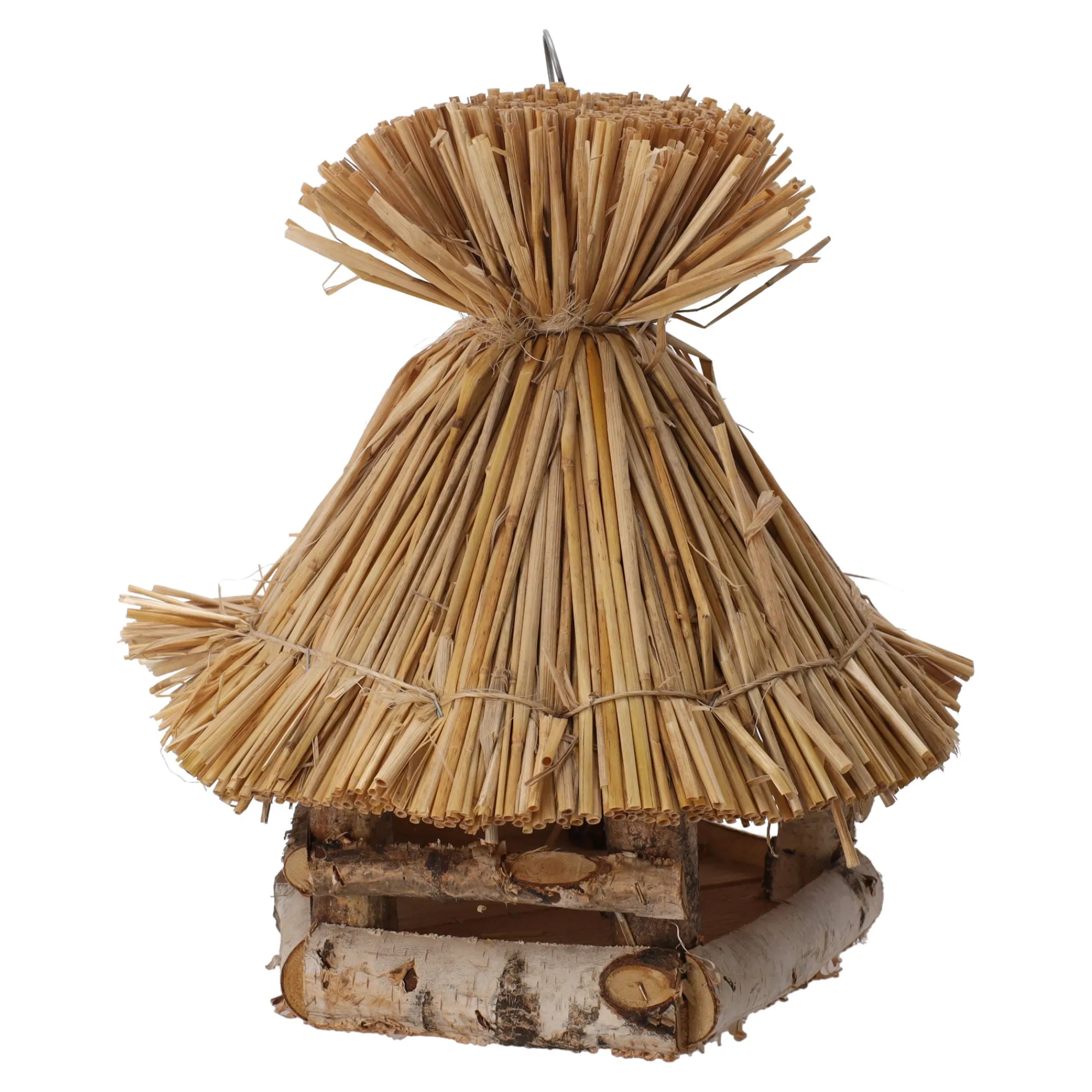 Flamingo Vogelhuisjes>Voederhuis hangend appelvink stro