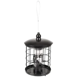 Flamingo Tuinvogels>Voedersilo zaad Thyra zwart 20 x 20 x 29 cm