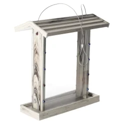 Flamingo Tuinvogels>Voedersilo zaden Jony wit/grijs 26x13,5x28,7cm