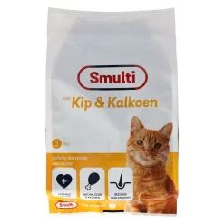 Smulti Kattenvoer>Voer kat adult kip-kalkoen 3 kg