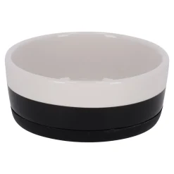 Friendly Pet Drink- En Voerbak Hond>Voerbak hond kera slip 14cm zwart/wit