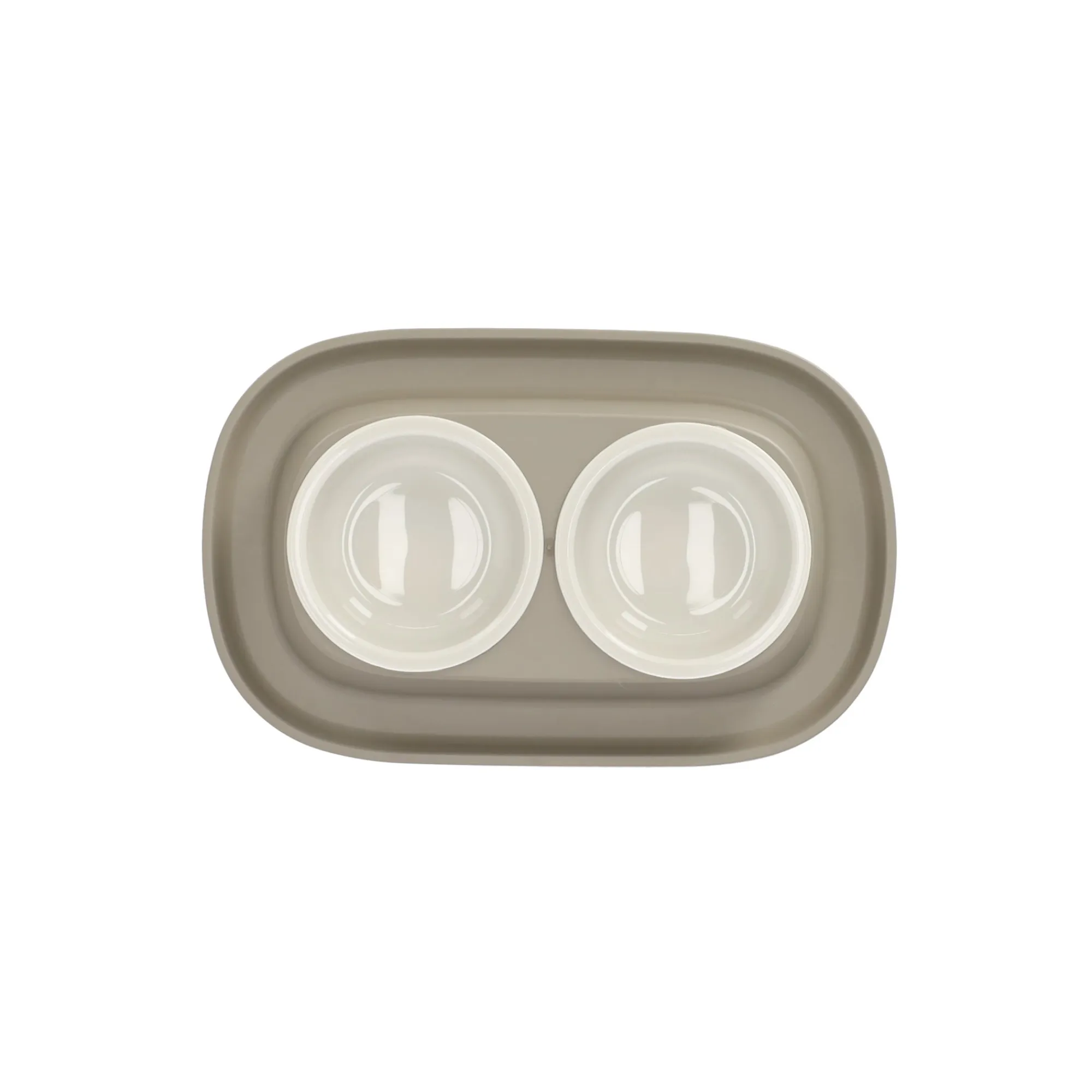 Friendly Pet Drink- En Voerbak Hond>Voerbak Ilko duo taupe 2x200ml FP