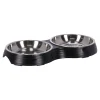 Friendly Pet Voerbak Kat>Voerbak kat duo ribbel zwart 2x160