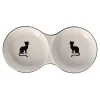 Friendly Pet Voerbak Kat>Voerbak kat Kera dubbel zwart/wit 2x145ml