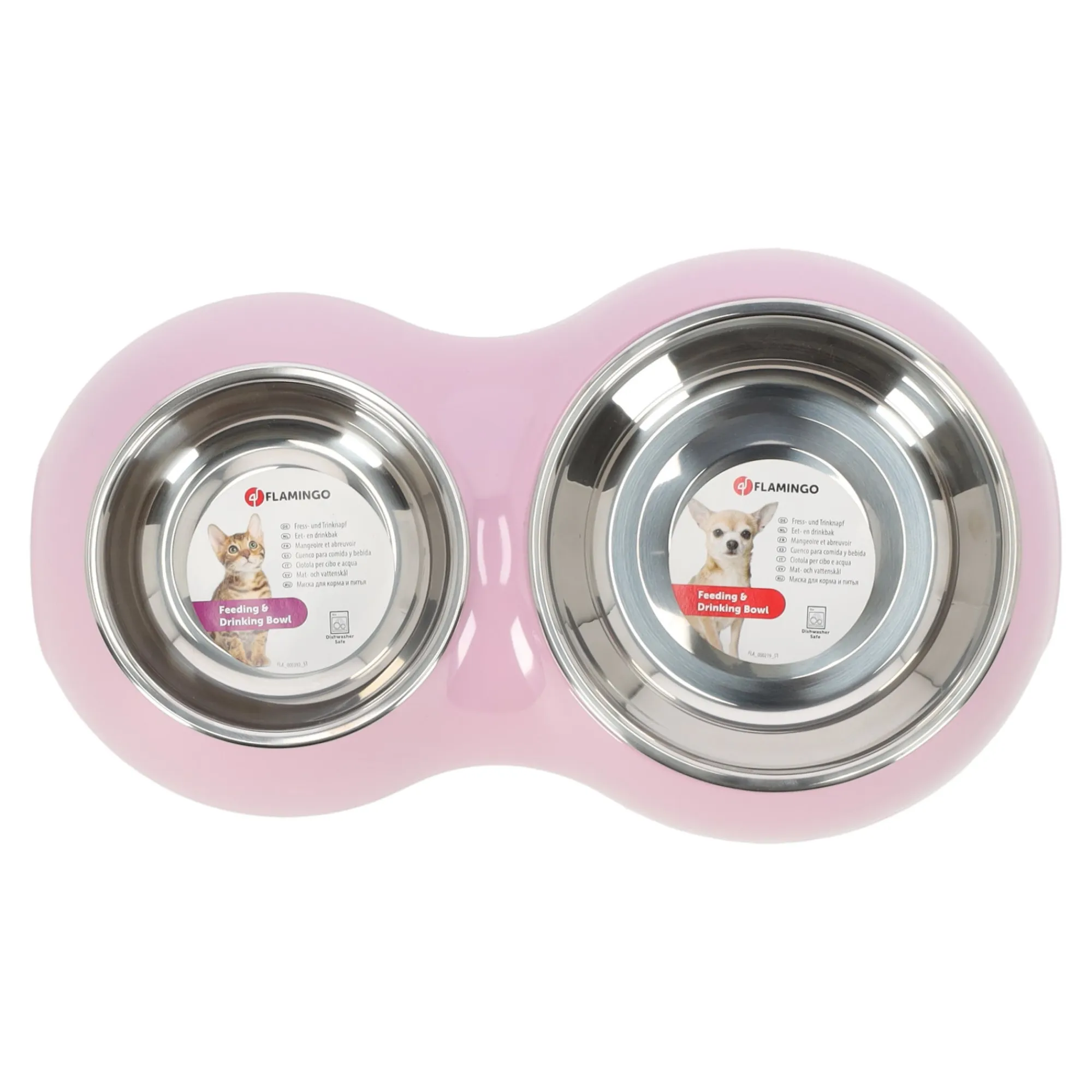 Flamingo Voerbak Kat|Drink- En Voerbak Hond>Voerbak royal Doblo roze