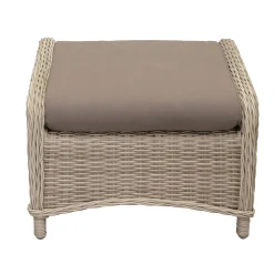 Bois le Duc Tuinbanken>Voetenbank Carlo white orchid met kussen