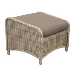 Bois le Duc Tuinbanken>Voetenbank Carlo white orchid met kussen