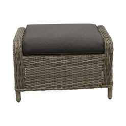 Bois le Duc Tuinbanken>Voetenbank Olvera willow grey met kussen