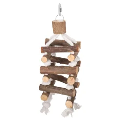 Friendly Pet Vogelspeelgoed>Vogel toren touw+hout 34cm