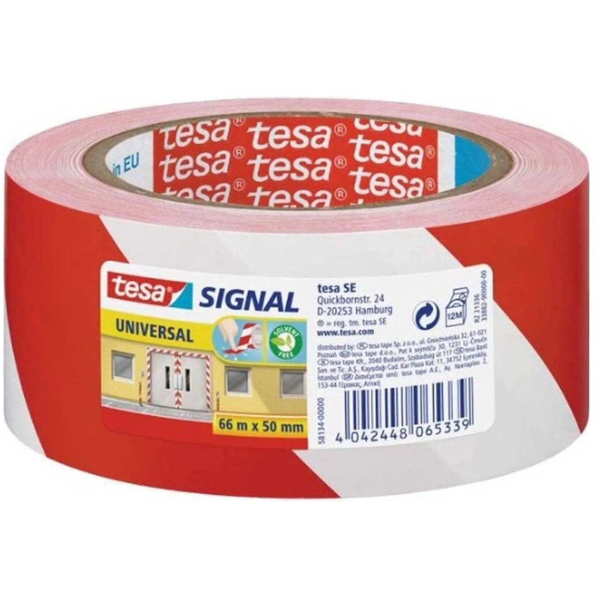 Tesa Bouw>Waarsschuwingstape rood 50mmx66M