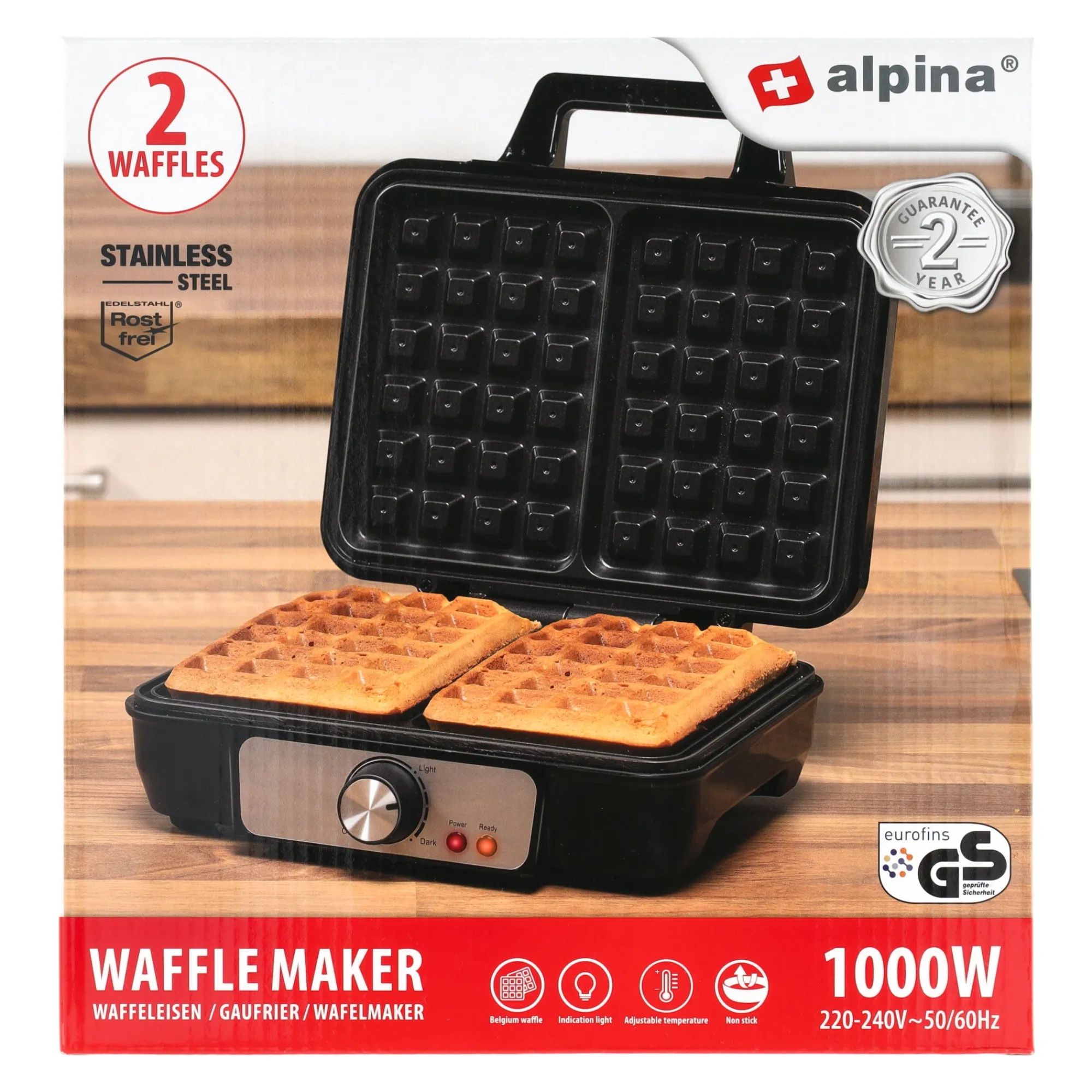 Alpina Koken & Tafelen>Wafelijzer 1000W