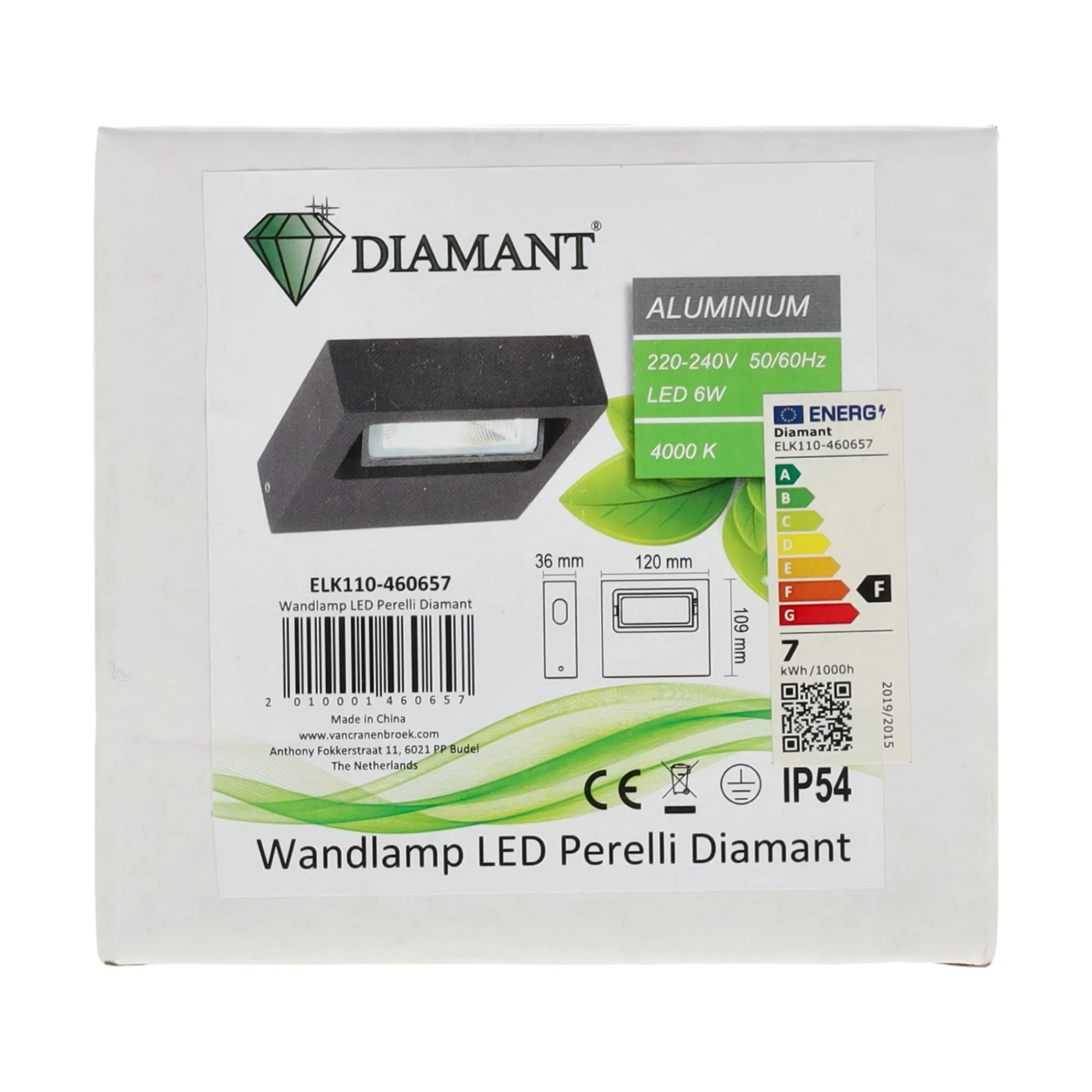 Diamant Buitenverlichting|Buitenverlichting>Wandlamp LED Perelli
