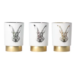 O'malley Pasen|Kaarsen>Waxinelichthouder LED konijn 12 cm