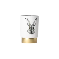 O'malley Pasen|Kaarsen>Waxinelichthouder LED konijn 12 cm