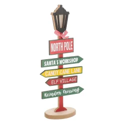Kerstdecoratie>Wegwijzer lantaarn LED 35cm