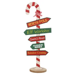 Kerstdecoratie>Wegwijzer snoepstok 48cm