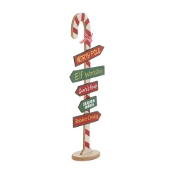Kerstdecoratie>Wegwijzer snoepstok 48cm
