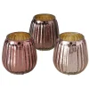 Boltze home Tuindecoratie>Windlicht Alisa roze 9 cm 3 assorti