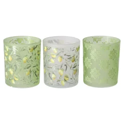 Boltze home Tuindecoratie>Windlicht Zitronella 8 cm 3 assorti