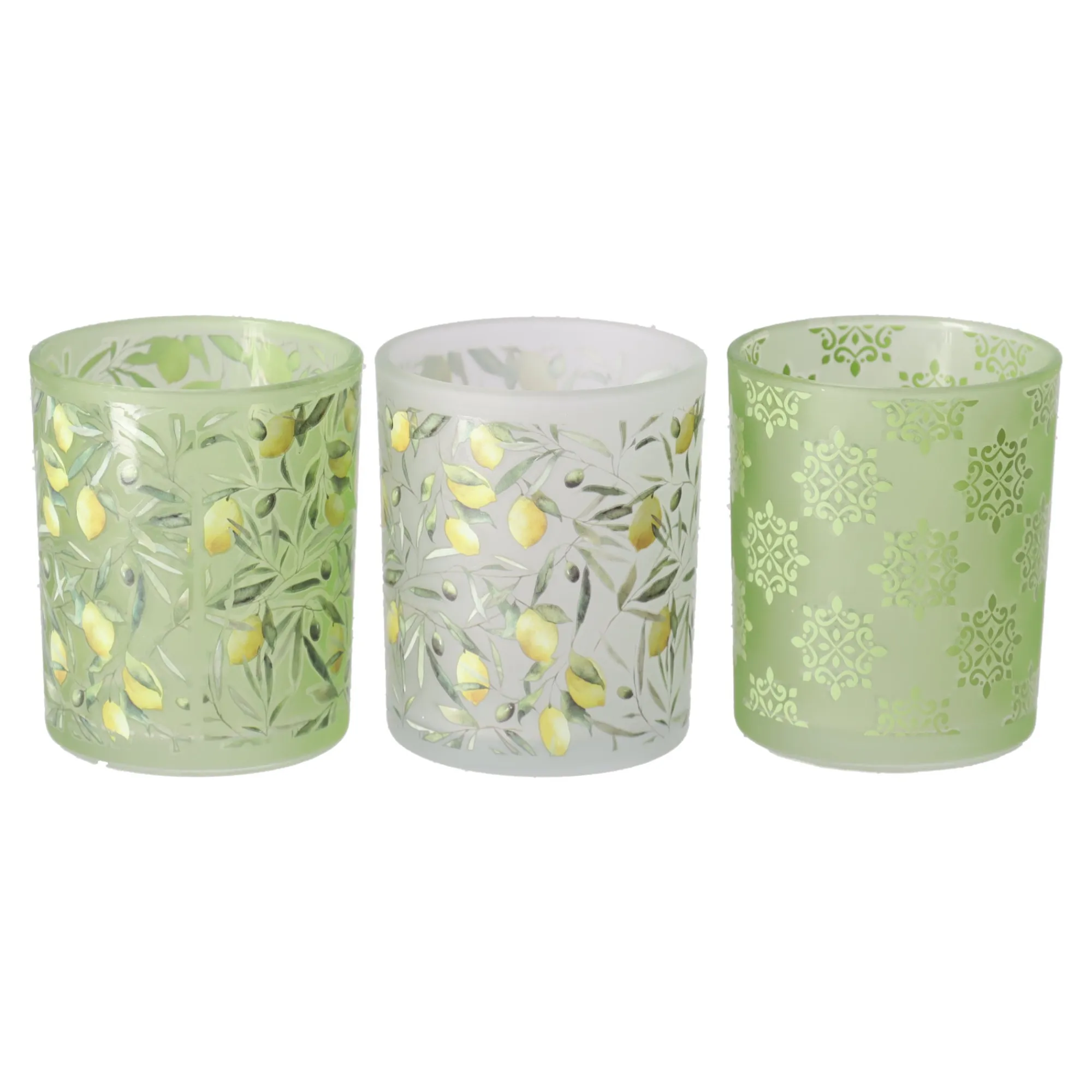 Boltze home Tuindecoratie>Windlicht Zitronella 8 cm 3 assorti