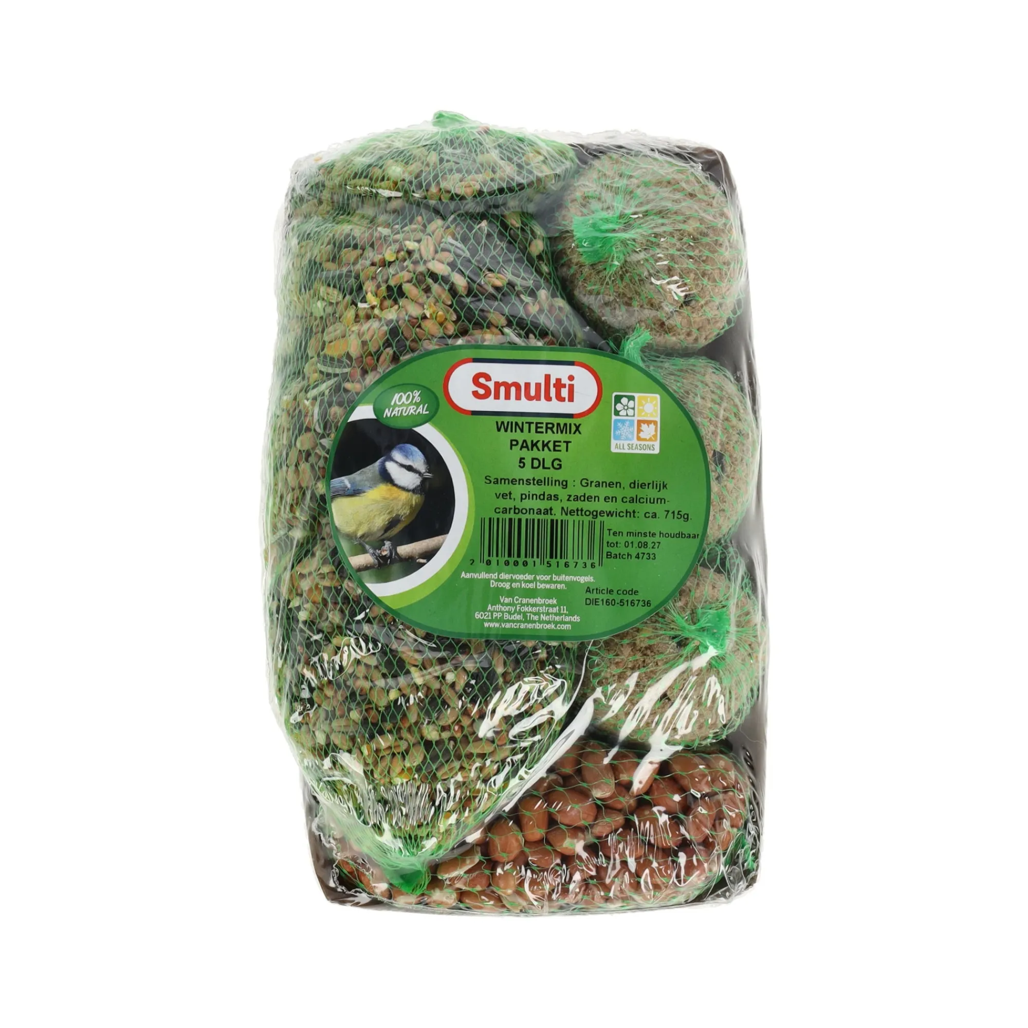 Smulti Vogelsnacks>Wintermix pakket 5-delig