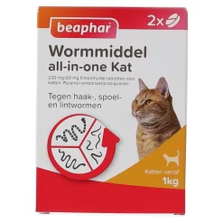 Beaphar Kattenverzorging>Wormmiddel all-in-one kat