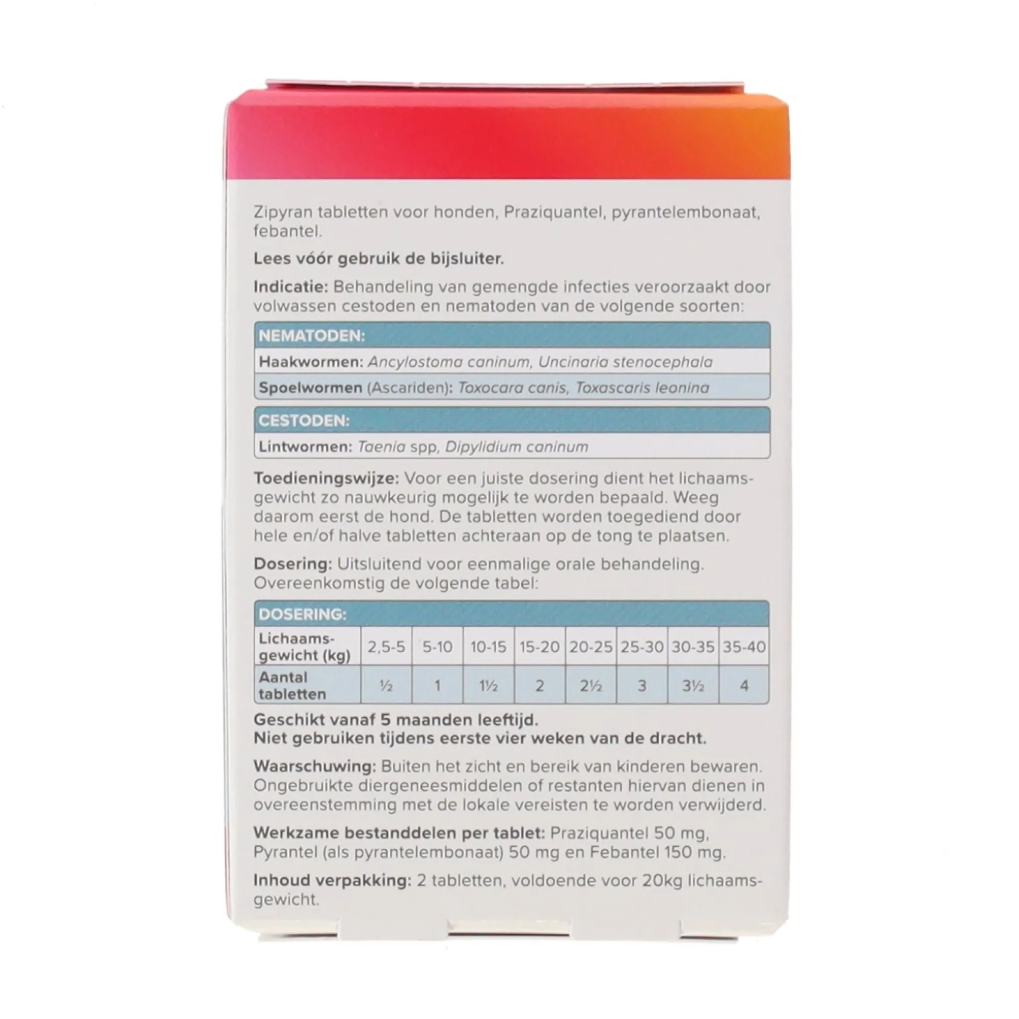 Beaphar Hondenverzorging>Wormmiddel all-in-one 20kg