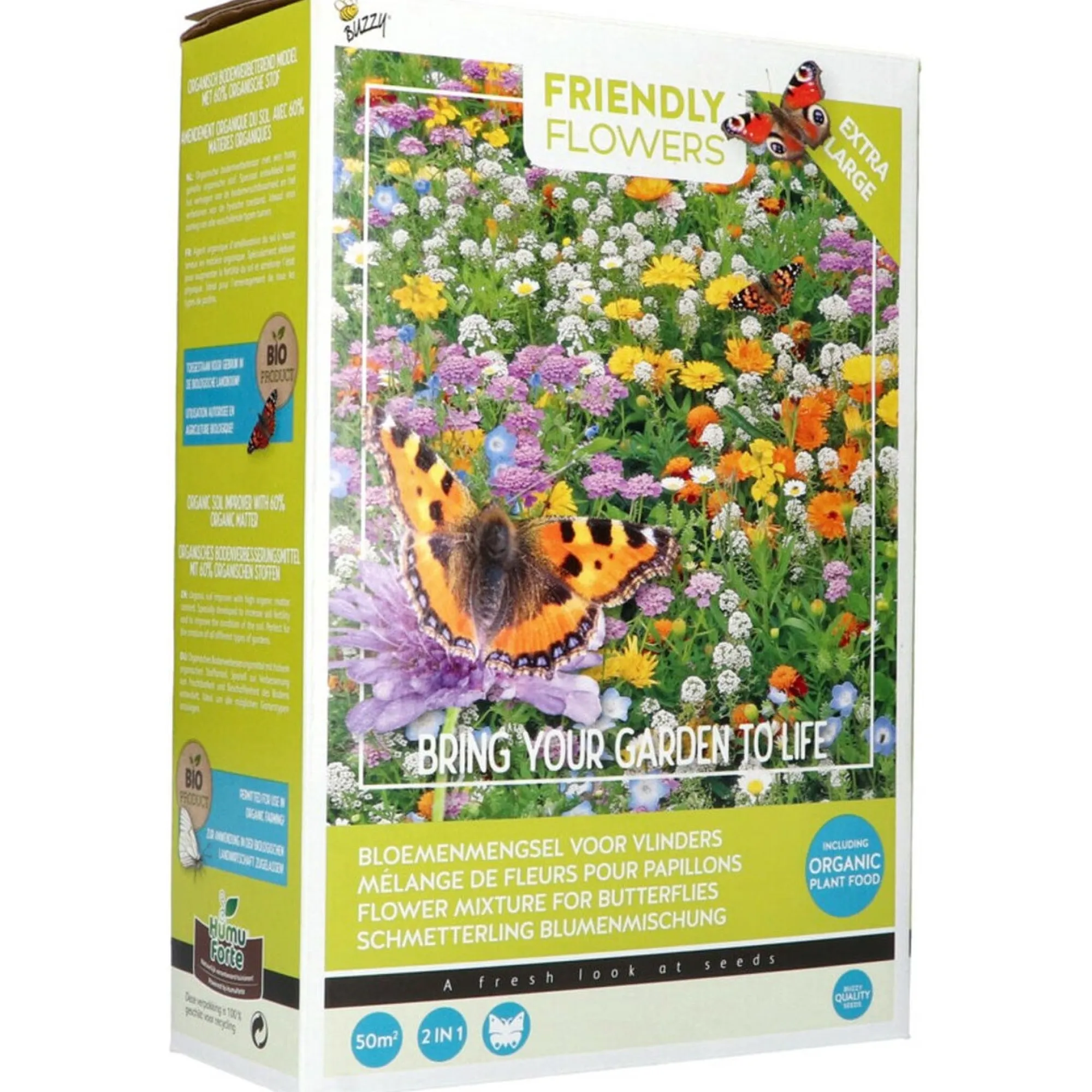 Buzzy Moestuin>XL Vlinders bloemenmengsel laag 50m2